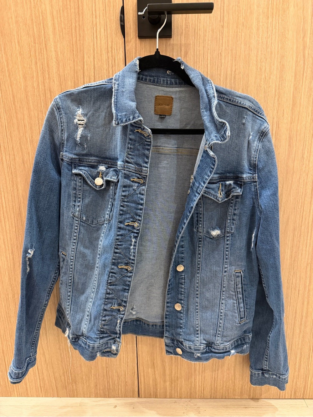 Joe's Jeans Medium Blue Distressed Denim Jacket